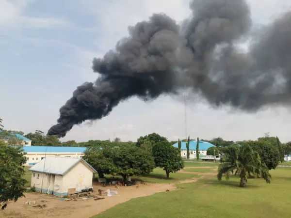 Fire guts Nigerian Air Force base in Abuja-NEWSNAIJA.NG-METRO NEWS-LATEST NEWS.